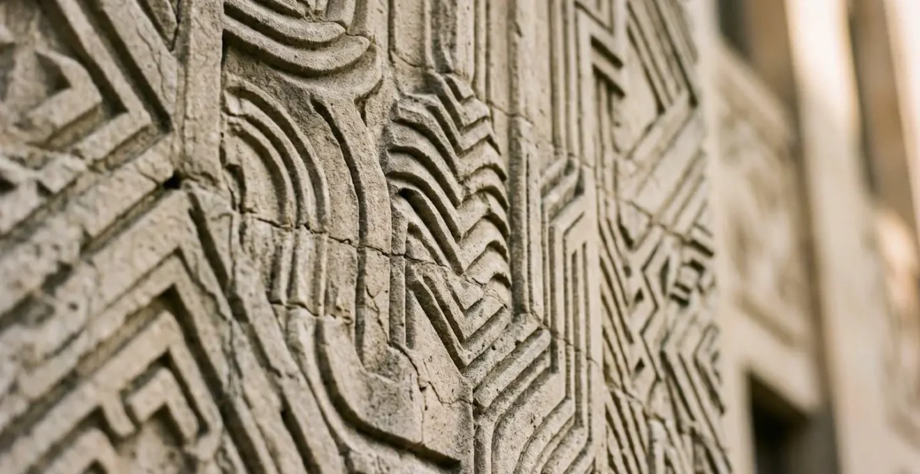 Détail architectural Art Déco avec motifs géométriques et ferronneries caractéristiques